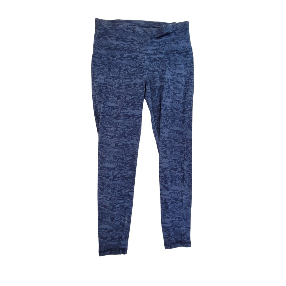 Spalding‎ Athletic Leggings Blue Camo Print High Waist size M